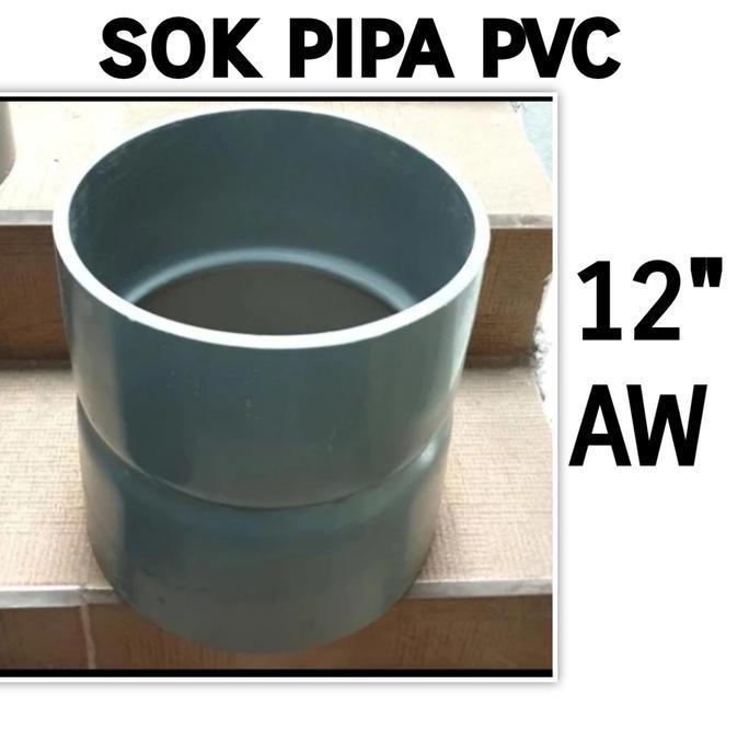 TERBARU - Sok pvc 12" inch AW Sock shock socket sambungan pipa pvc lurus 12 inch