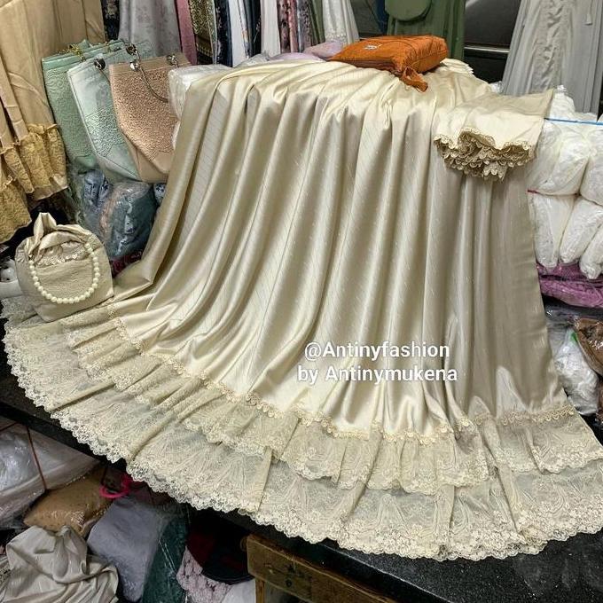 DF105 - Mukena metalik/ mukena sutra premium/ mukena cantik/ mukena mewah/ mukena dewasa