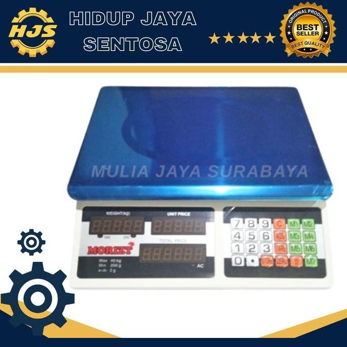 TERBARU - TIMBANGAN DUDUK DIGITAL 40KG MORITZ NEW ( DATAR )