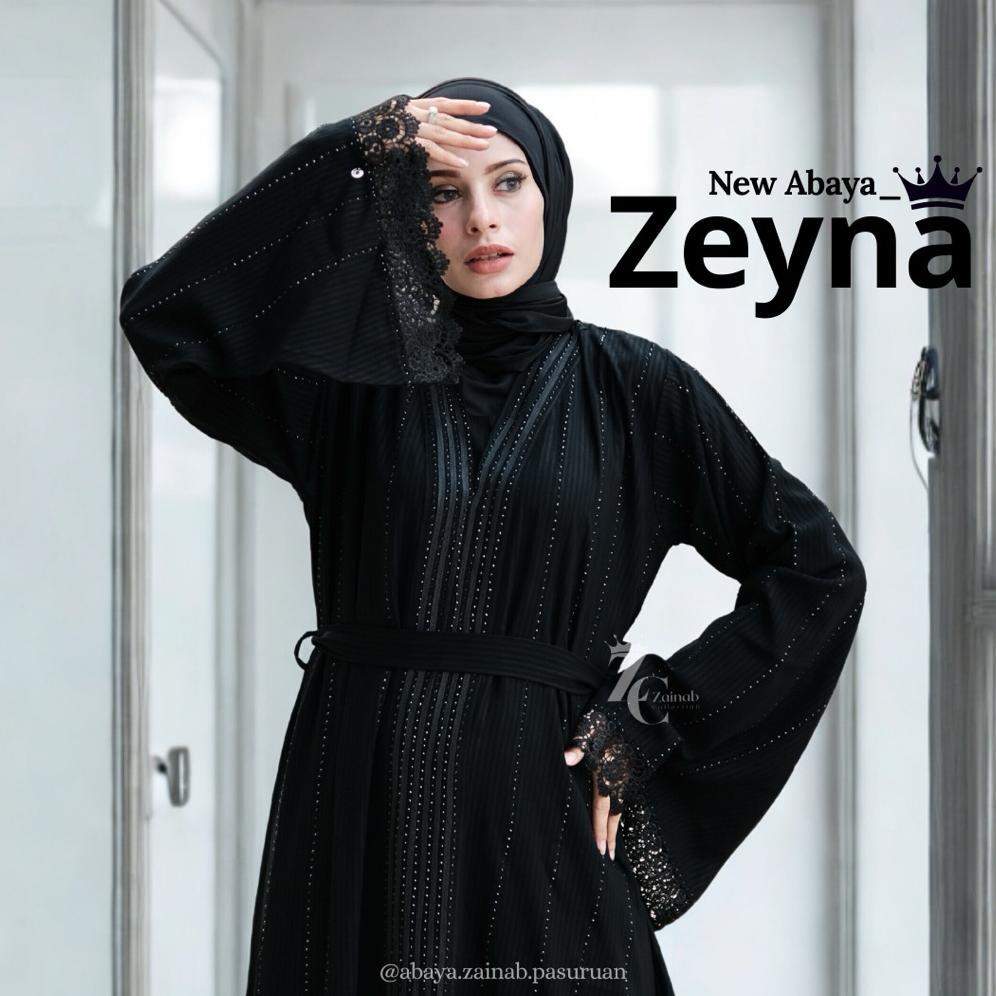 NEW ( ZEINA ABAYA ) black remaja by zainab collection