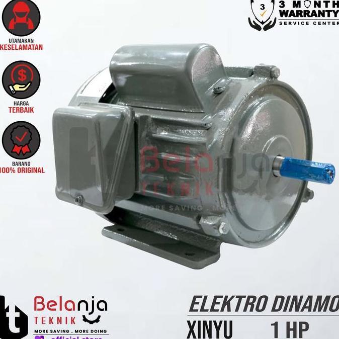 Terlaris Xinyu Mesin Dinamo 1 Hp 1 Phase 4 Pole Electro Motor 1Hp 750 Watt 220V