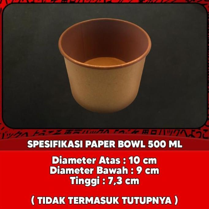 Paper Bowl 500 ml / Mangkok Kertas / Rice Bowl Paper 500 ml
