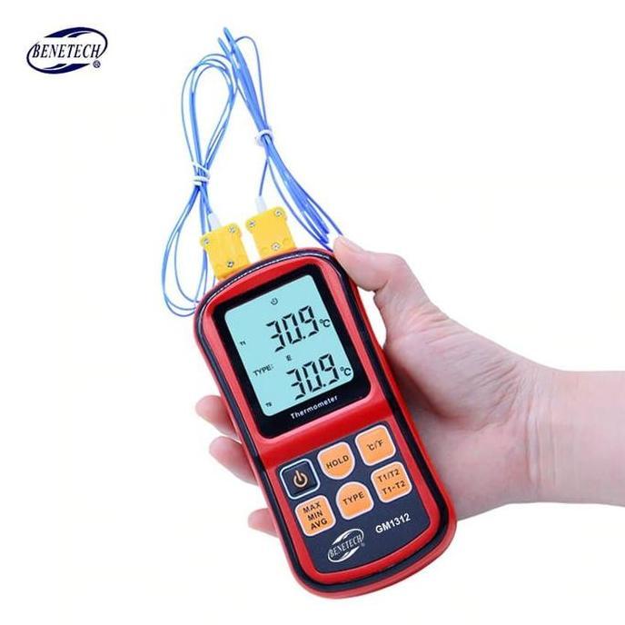 Thermocouple Thermometer Dual Channel Digital BENETECH GM1312
