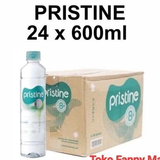 Air Minum Pristine 8,6 + 600 ml , isi 24 botol / karton no