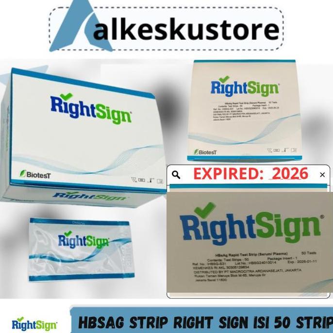 Hbsag Right Sign/ Alat Tes Hbsag Strip / Hbsag Celup