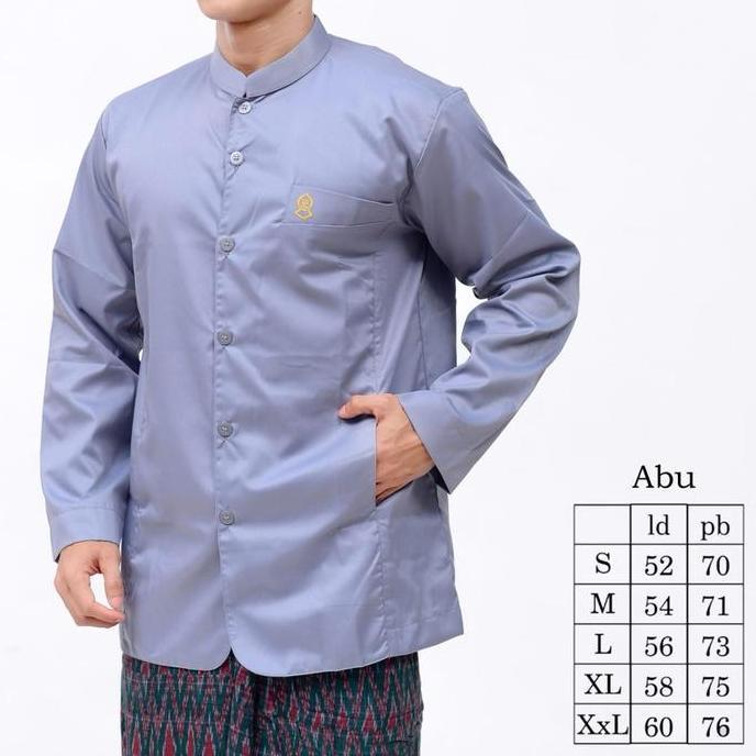 Unik Koko Semi Jas Baju Koko Polos Model Ammu Ada Bordil Terompah Katun Toyobo Terbaru Muslim Pria P