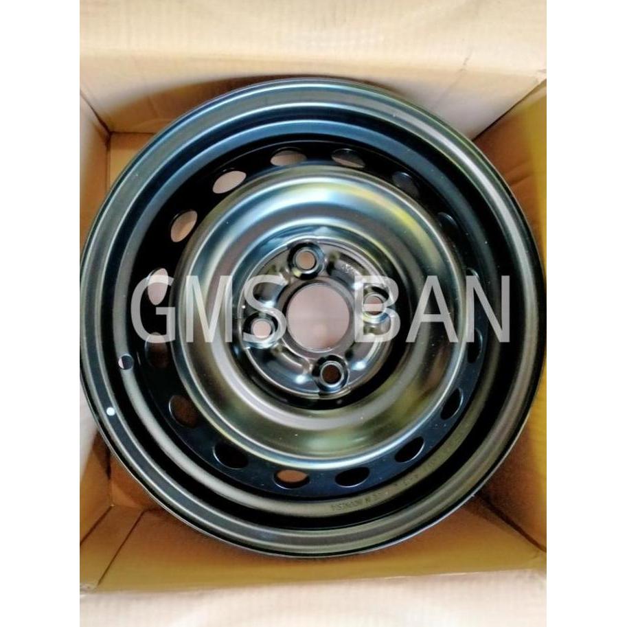 Velg Kaleng/Besi R14 lobang 4 pcd 100 Warna Hitam, Copotan Bagus.