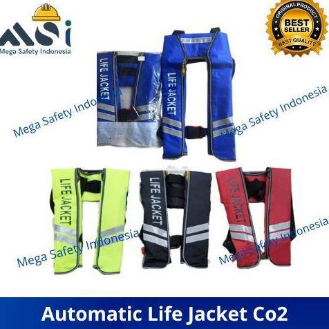 TERMURAH - Automatic Life Jacket CO2 / Jaket Pelampung Oksigen Pesawat Life Vest