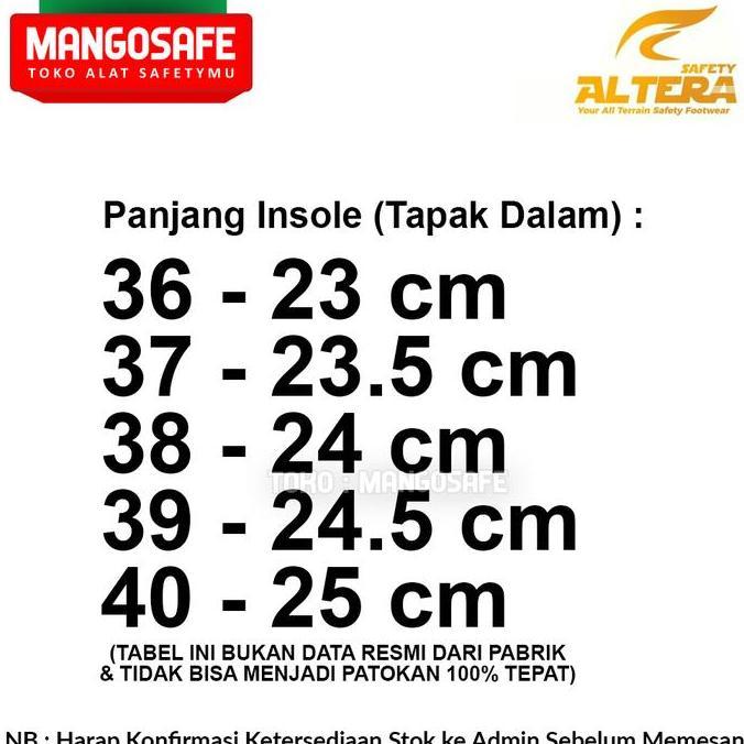 ALTERA ATHENA Sepatu Safety Proyek Wanita Pendek Hitam / Women Safety Shoes Tapak Nitrile ikat Perek