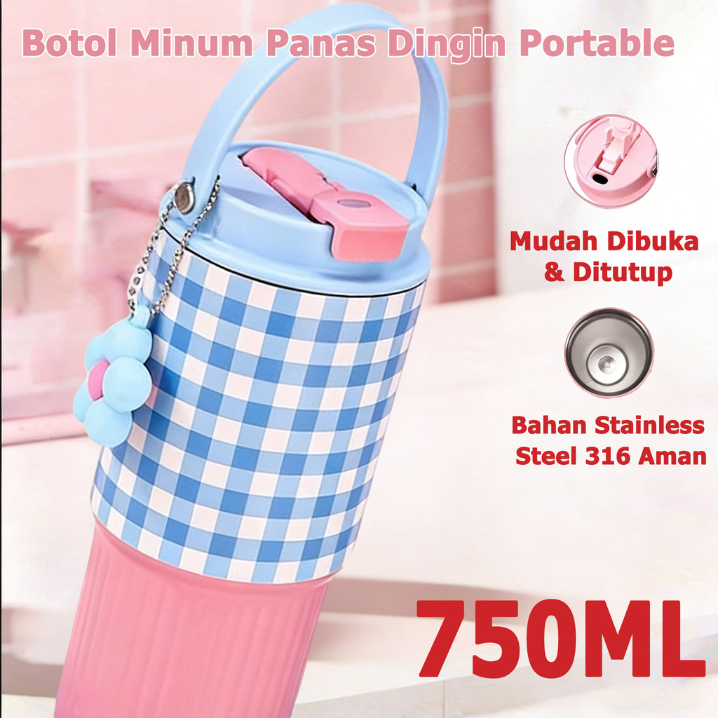 Termos Vacuum 750ml Stainless Tahan Panas Dingin