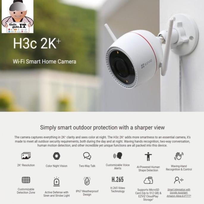 BEBAS ONGKIR - EZVIZ C3W IP CAMERA OUTDOOR WIRELESS KAMERA CCTV WIFI WATERPROOF