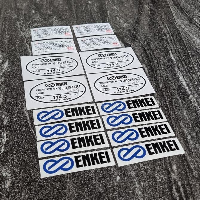Stiker set komplit untuk velg mobil Enkei Tulang RP01