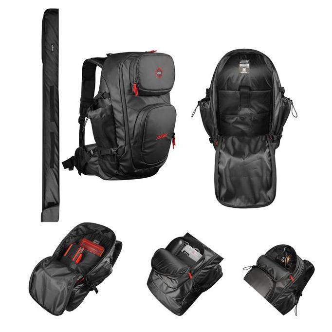 Tas pancing | Firecast backpack rod cover | Aragorn Black Red (TERBAIK) (TERBARU) (TERMURAH)