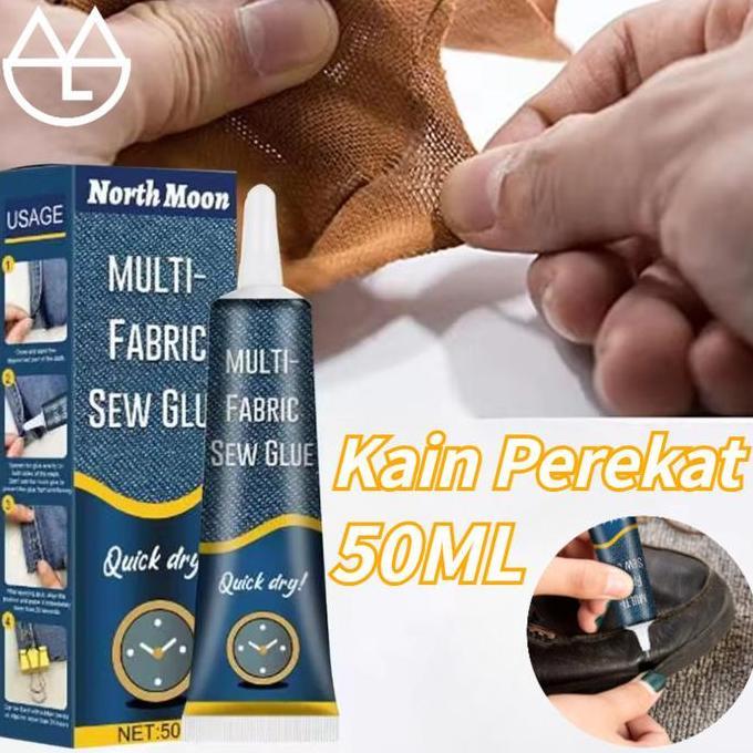 Promo 50ML Lem Kain Lem Baju Lem Buat Kain Ukuran Untuk Kain Robek Bolong Robek Lem Perekat Kain Lem