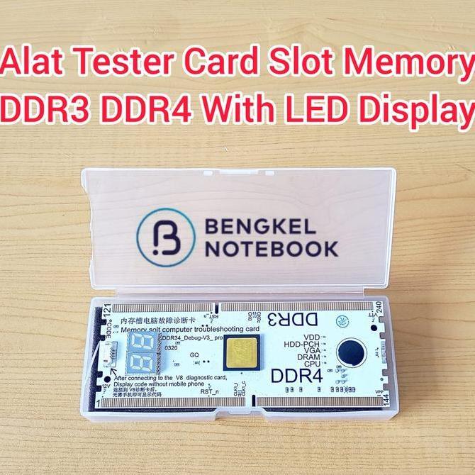 HARGA DISC - Alat Tester Test Card Slot Memory RAM DDR3 DDR4 SODIMM Motherboard Notebook Laptop Diag