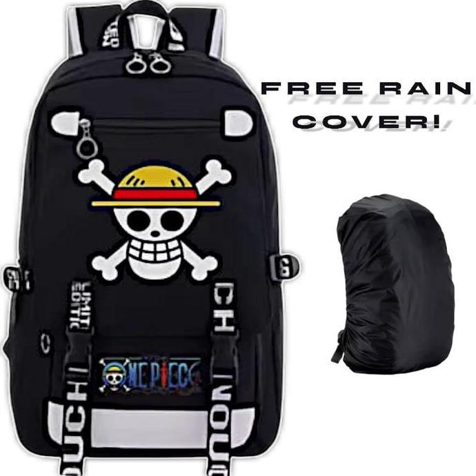 DB284 >> Tas Ransel Anak Karakter OnePiece Tengkorak Kekinian untuk Anak SD TK Smp Laki Perempuan - 