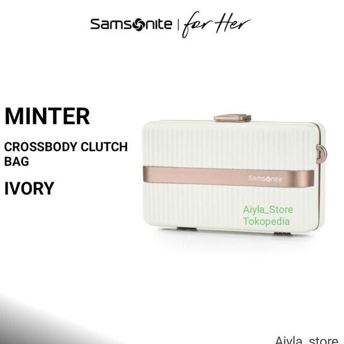Samsonite Minter Crossbody Clutch Bag - Ivory -Tas Selempang Samsonite