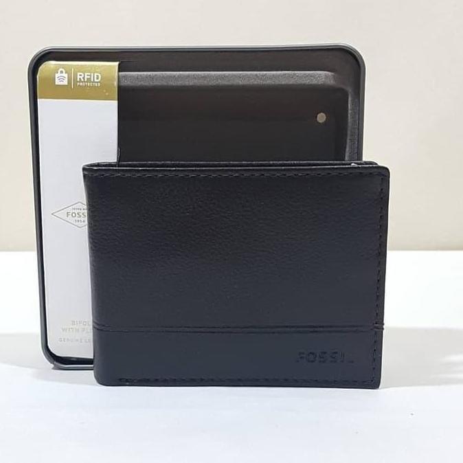 DOMPET PRIA FOSSIL ORINAL - FOSSIL BROOKS WALLET BLACK