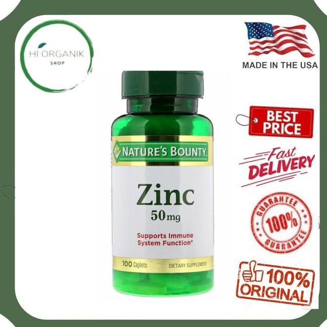 Nature's Bounty Zinc 50 mg 100 Caplets