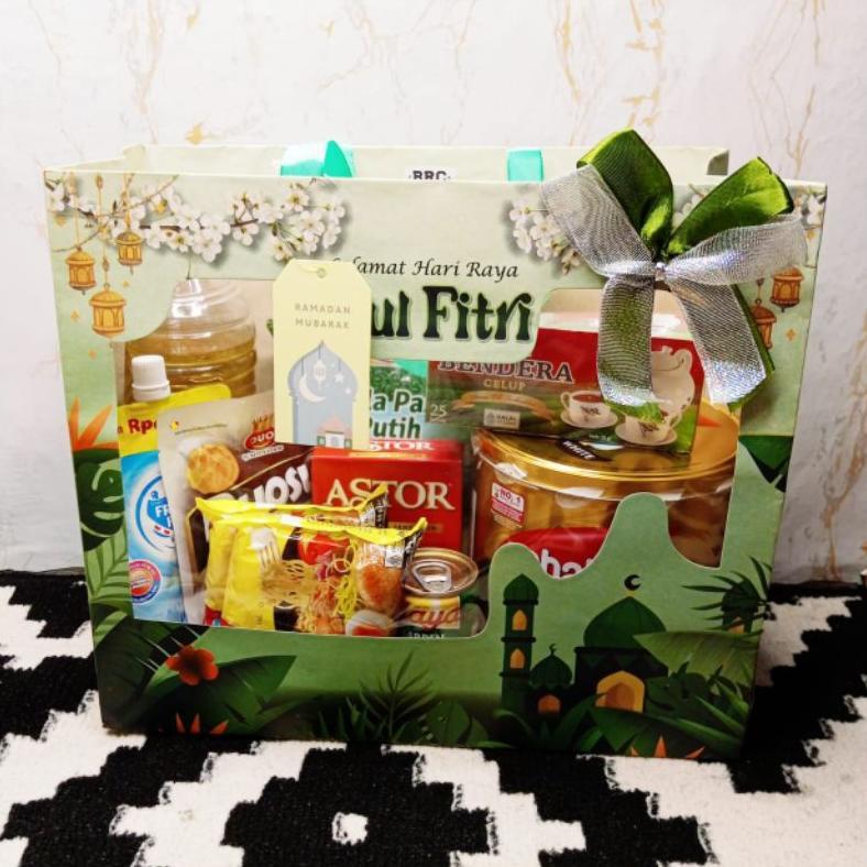 big promo paket sembako premium / paket hari raya box paperbag / paket lebaran / paket sembako hemat