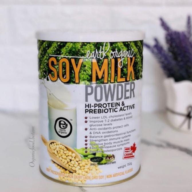 Earth Organic Soy Milk Powder Hi Protein & Prebiotic Active 750ml