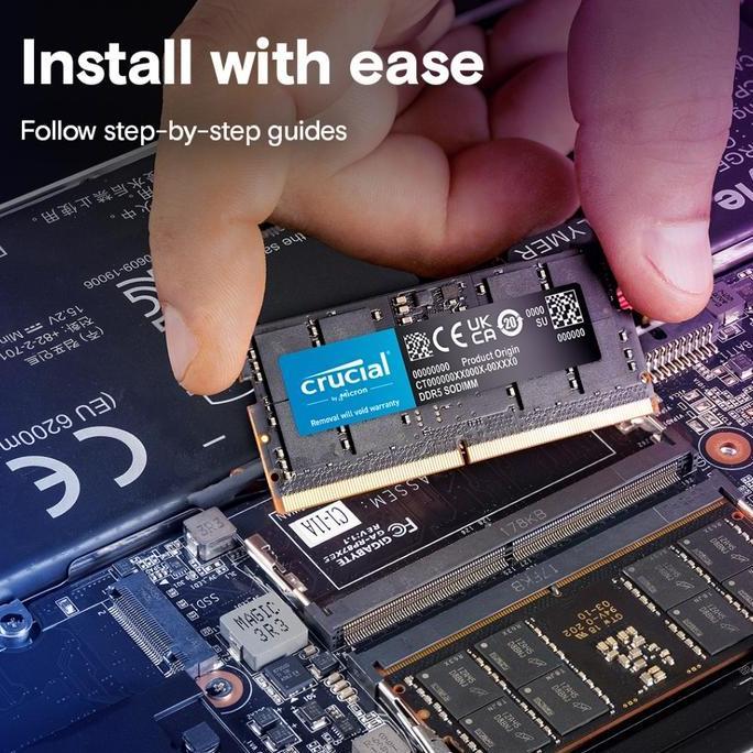 Crucial RAM Sodimm 8GB DDR5 5600MHz - Crucial RAM Sodimm 16GB DDR5 5600MHz - Garansi Resmi ASTRINDO 
