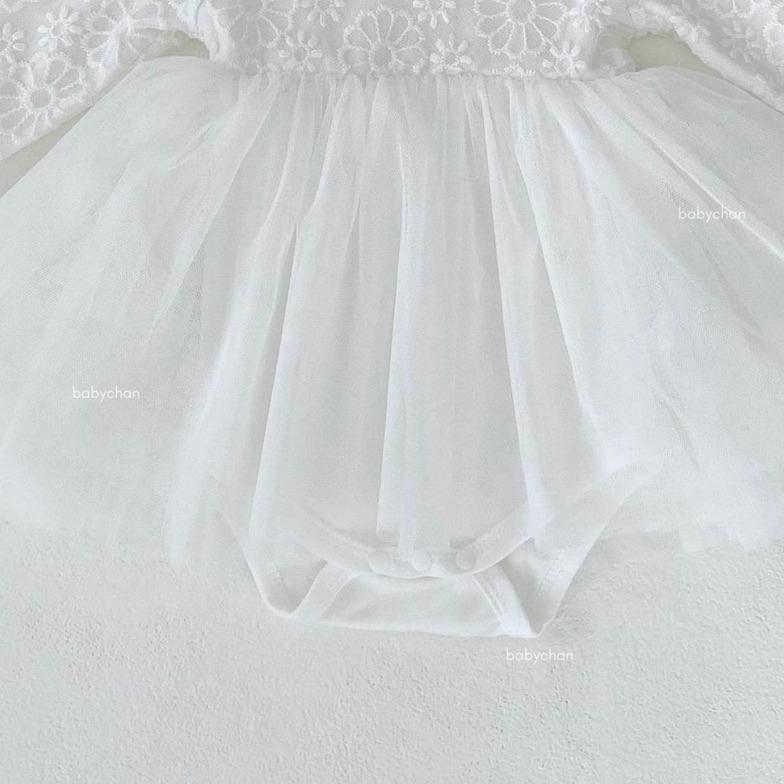 Viral  Babychan - Evelyn Romper Dress - Baju Baptis Bayi - Baju Aqiqah Bayi Baju Pesta Bayi Perempua