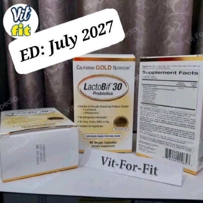 2 box California Gold Nutrition CGN Lactobif 30 billion Probiotics - 60 caps