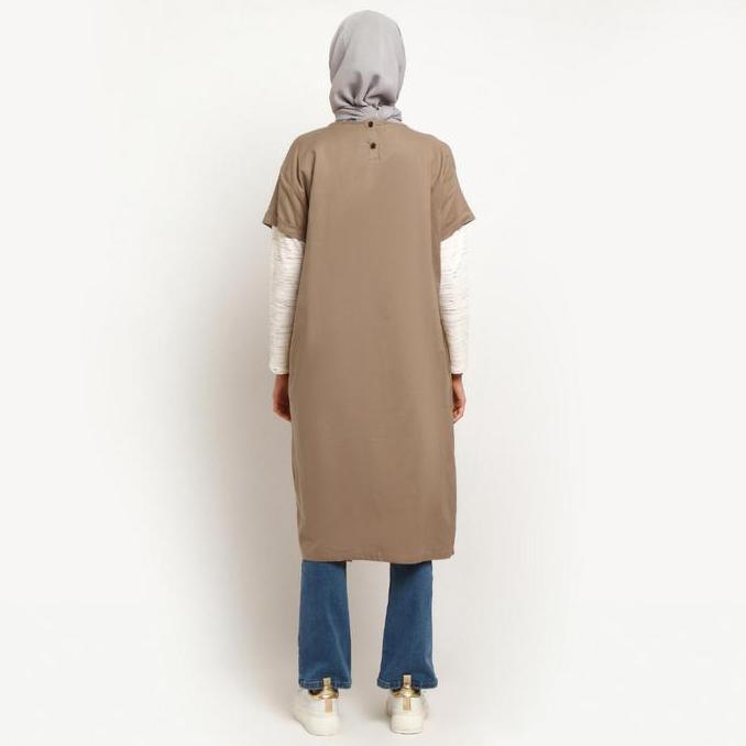 Flamoush Fawnia Brown Kemeja Casual Wanita