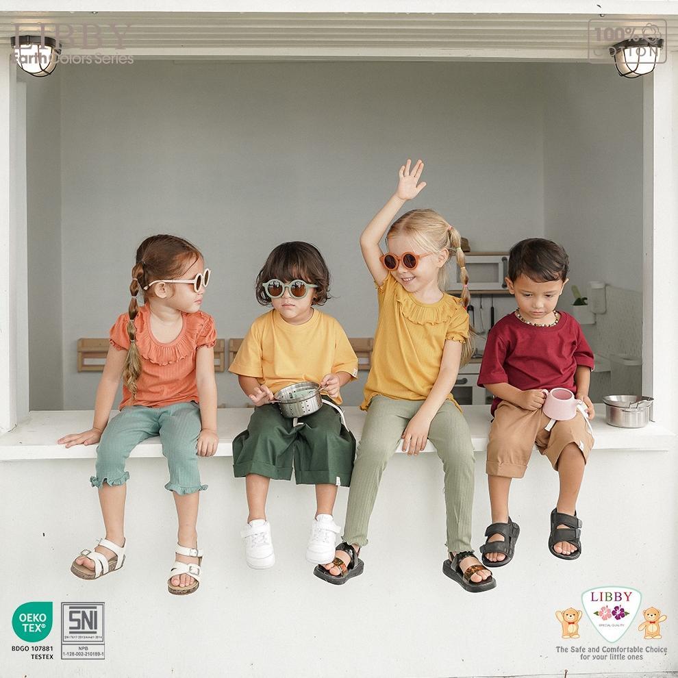 Grosir Libby Basic Tee 9 Bulan - 12 Tahun Tshirt Polos Anak / Kaos Atasan Anak Unisex Earth Series C