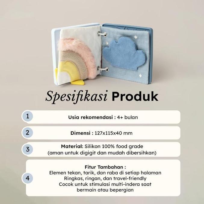 Learning Time Busier Book Movement Series - Buku Mainan Sensorik dan Motorik Bayi 4-12 Bulan (TERBAI