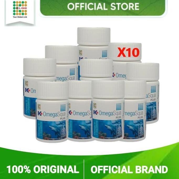 (PAKET BUNDLING 10 BOTOL OMEGA SQUA PLUS) Omega Squa Plus Original K Link.K Link Omega Squa Plus.Ome