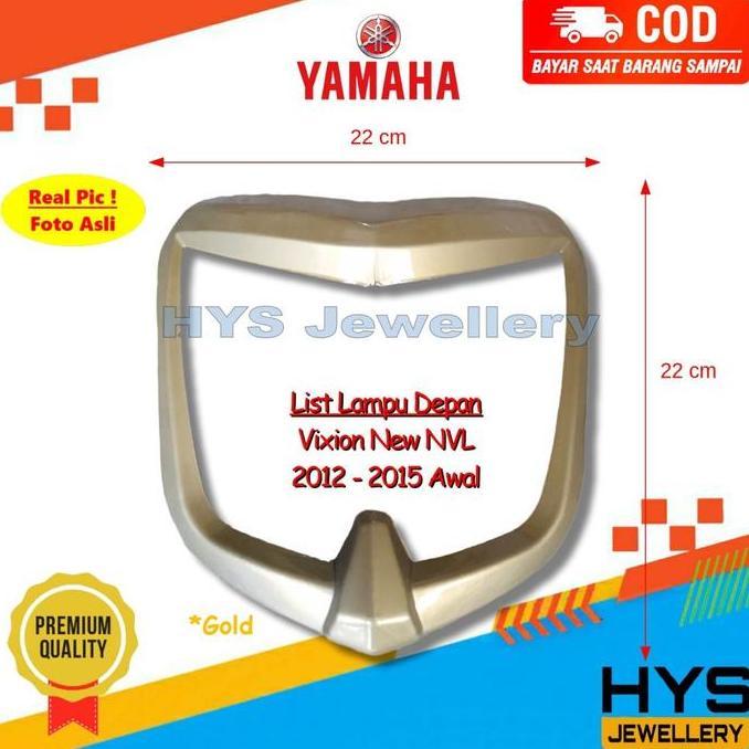 Promo HYS Kedok Lampu Depan Vixion New NVL 2012 2013 2014 2015 Awal - Cover Lislampu Ring Head List 