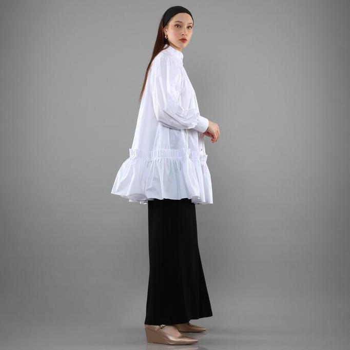 Itang Yunasz Ready to Wear - Box Pleats Tunic White
