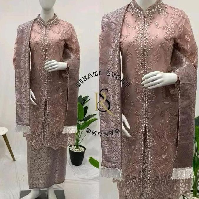 Viral kebaya kimono payet   (( khusus untuk satu set free selendang plus hijab )) kebaya modern//keb