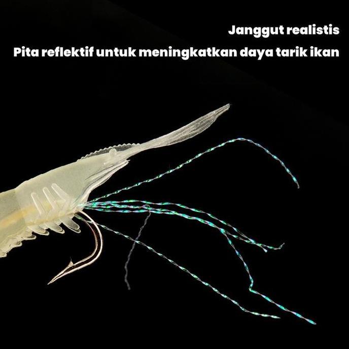 FISHING PRO Undang Soft Lure Hook (9cm) shrimp Umpan Soft Lure 1 Set Soft Lure Umpan Pancing Tiruan 