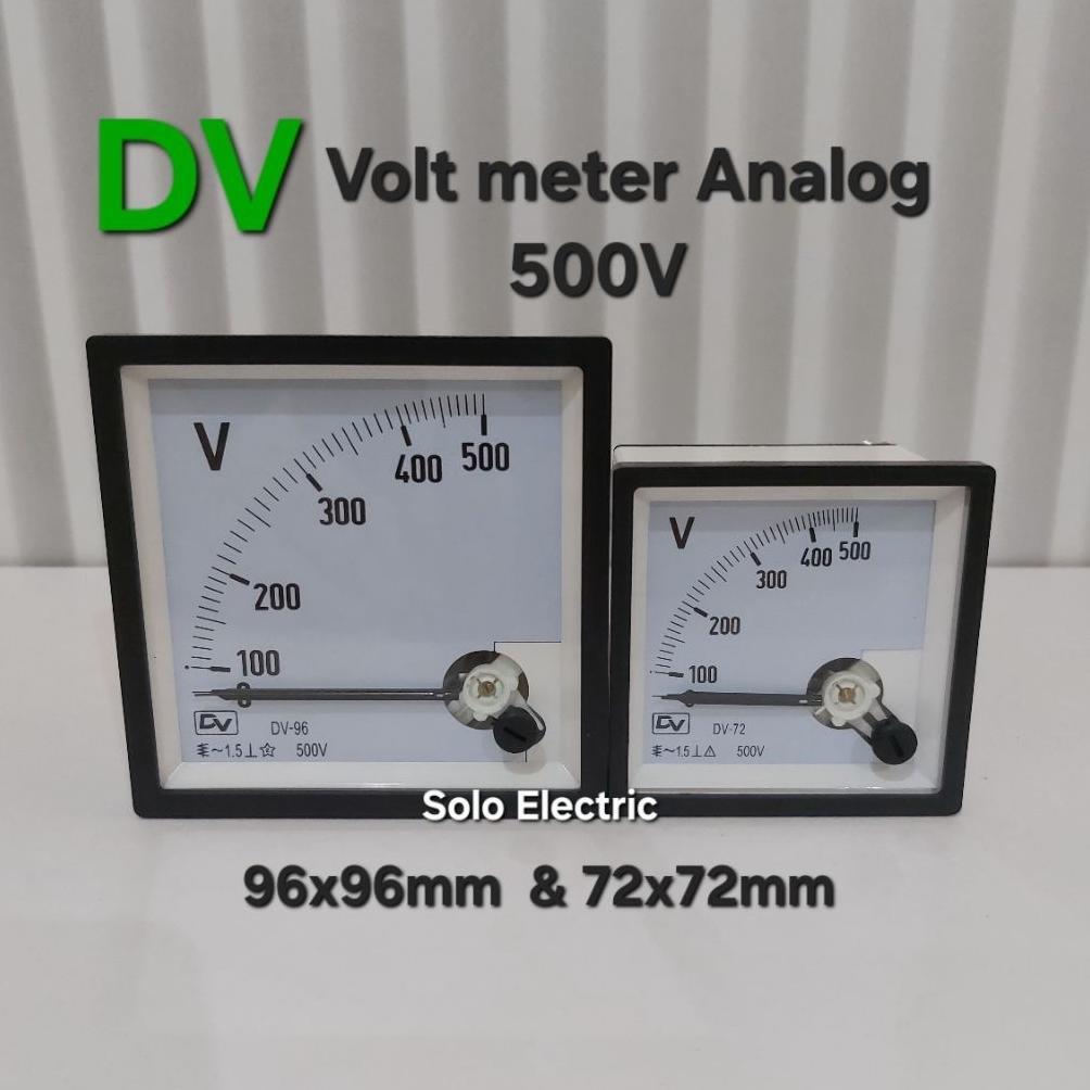 Volt Meter Analog  500v DV / Volt Panel Meter 96 / 72