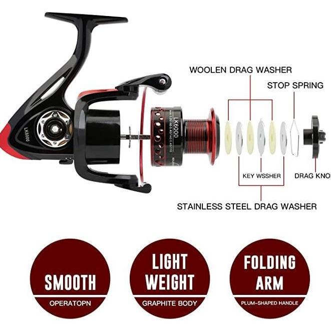 Coralov Reel Pancing Metal LK2000 - 7000 30 Kg Reel Pancing Tarikan Full Besi Murah Kuat  Reel Ryobi