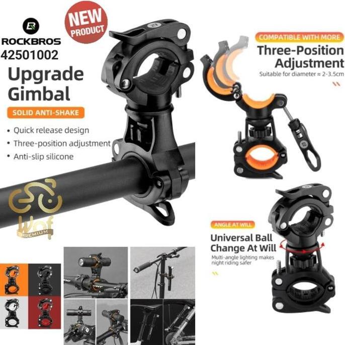 ROCKBROS 42501002 Bike Holder Braket Lampu Senter Sepeda Bracket Light