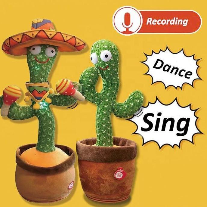 Cactus Toy Boneka Pintar-Kaktus Joget Joget Bisa Ngomong Dance (TERBAIK) (TERBARU) (TERMURAH)