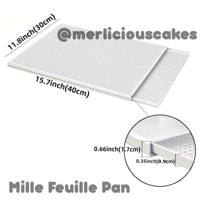 Loyang Mille Feuille Pan 30 x 40 cm Perforated Pan Puff Pastry Baking Pan