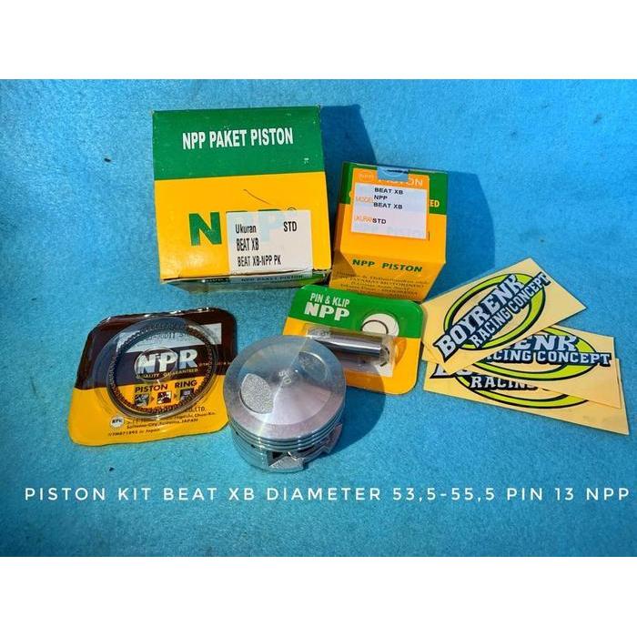 Piston Kit Seher Seker Beat Xb 53.5 54 54.5 55 55.5  Beat Bore Up Pin 13 Npp - Boyrenk Racing Origin