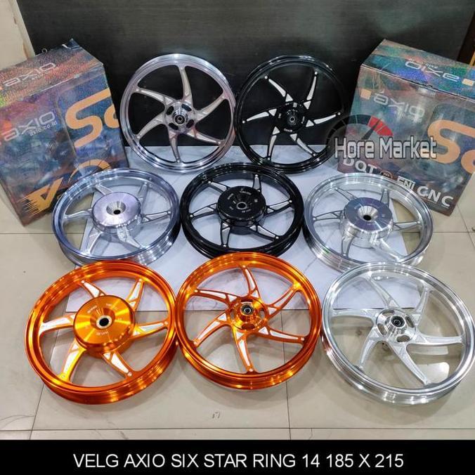 Terlaris Velg Axio Sixstar New Nmax 155 / Neo / Turbo / Vario 125 150 / Mio Sporty 5Tl Soul / Beat /