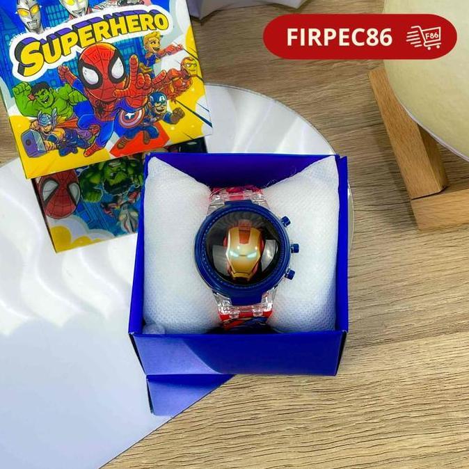 BL142 >> Free Box-Jam Tangan Anak Digital Spinner Lampu Musik Bisa Glow in the Dark - Karakter Favor