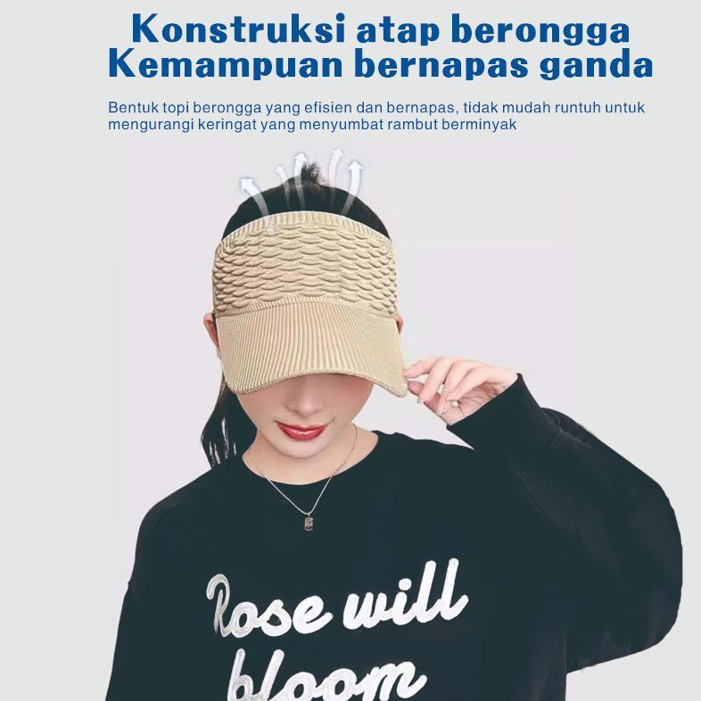 CUCI GUDANG MOLFINE Topi Wanita Golf Senam  Untuk  Hijab Topi Anti UV Korea Style Topi OlahragaTenni