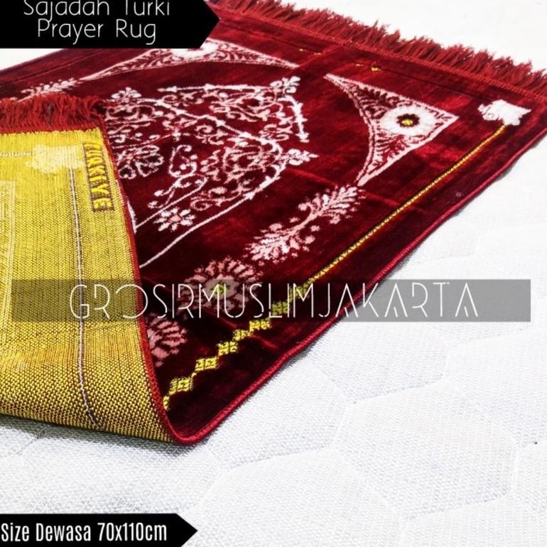 Sajadah Turki Bulu Tebal / Sajadah Turki Bulu Lembut / Sajadah Dewasa Ukuran Besar