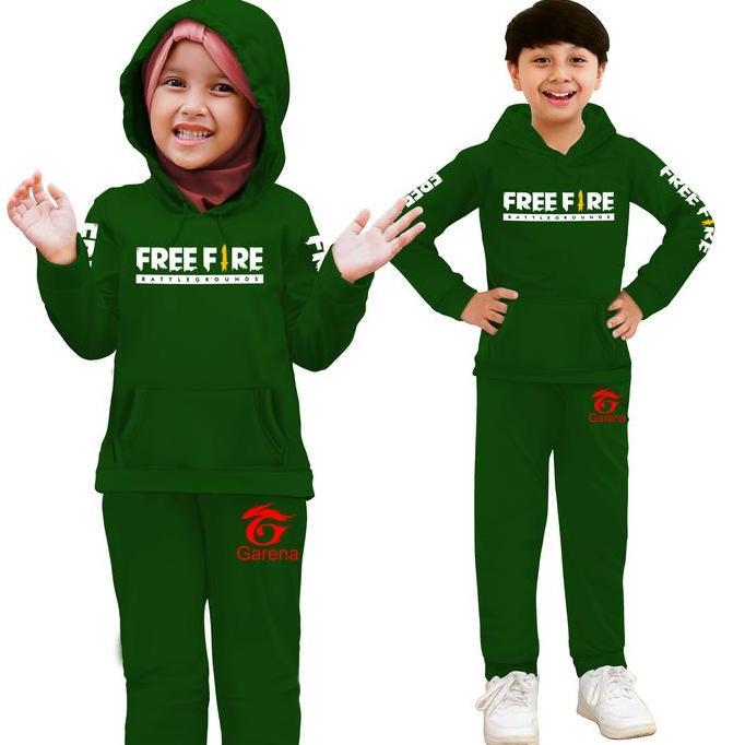 Awet Setelan Anak Ff Sweater Hoodie Suiter/Topi Piyama Zm300054 Setelan Olahraga Anak Cowo