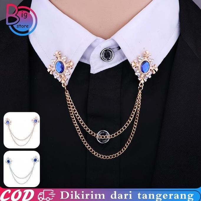 DS337 - Bros Kerah Kemeja Pria Wanita Pin Kerah Kemeja Lapel Pin Bros Jas Blazer Lapel Pin Bros Jas