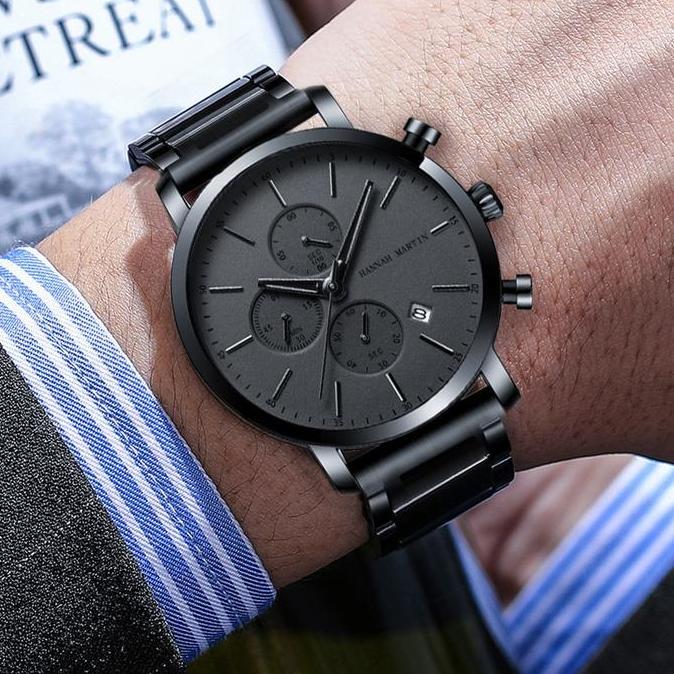 DE10 >> Jam tangan Pria Hannah Martin 109G 109W 46mm Krono aktif Original