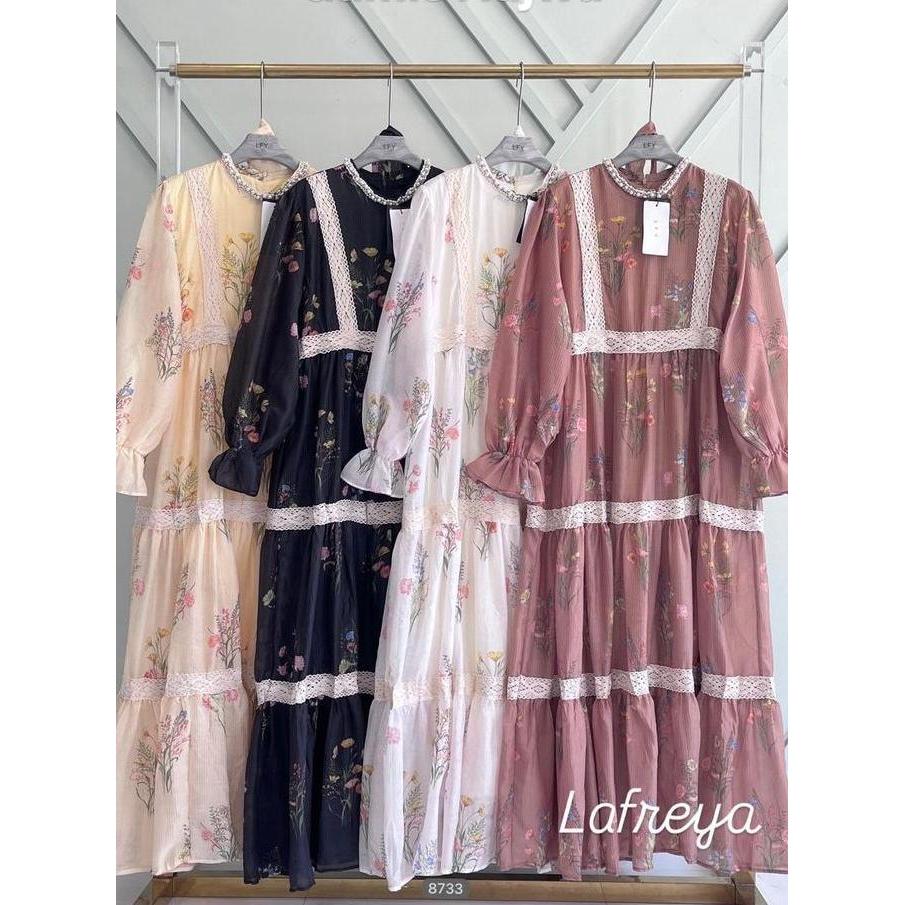 Cleome Lafreya Gamis Trois Najwa Fashion Muslim WanitaLFY